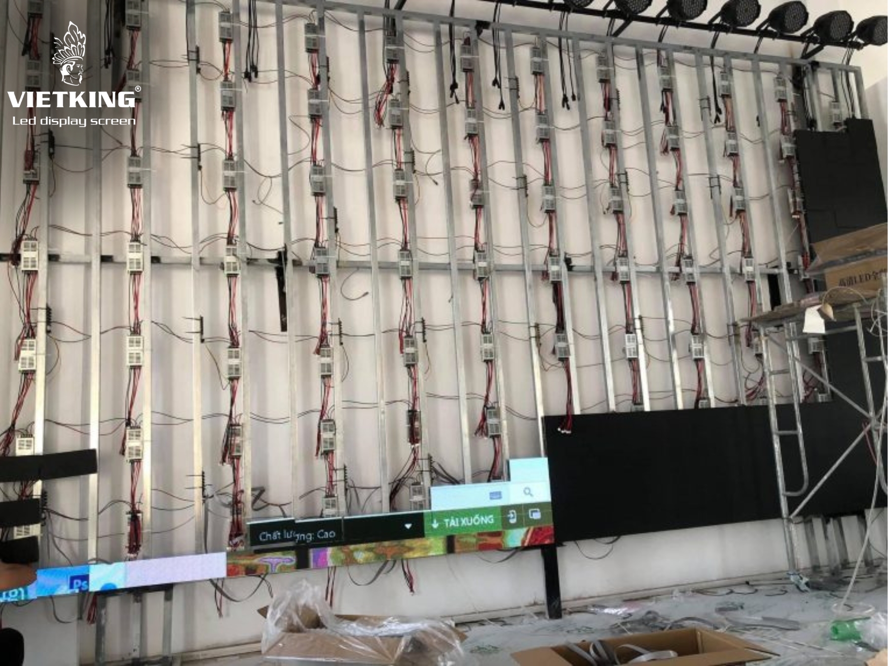 Lắp đặt màn hình LED hội trường lớn